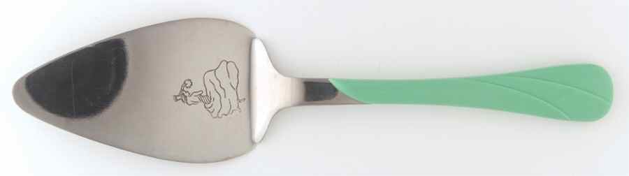 Fiesta Sea Mist Green (Intro 1989) Pie Server with Stainless Blade by Homer Laughlin -1