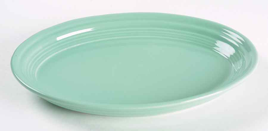 Fiesta Sea Mist Green (Intro 1989) 9" Oval Serving Platter by Homer Laughlin -1