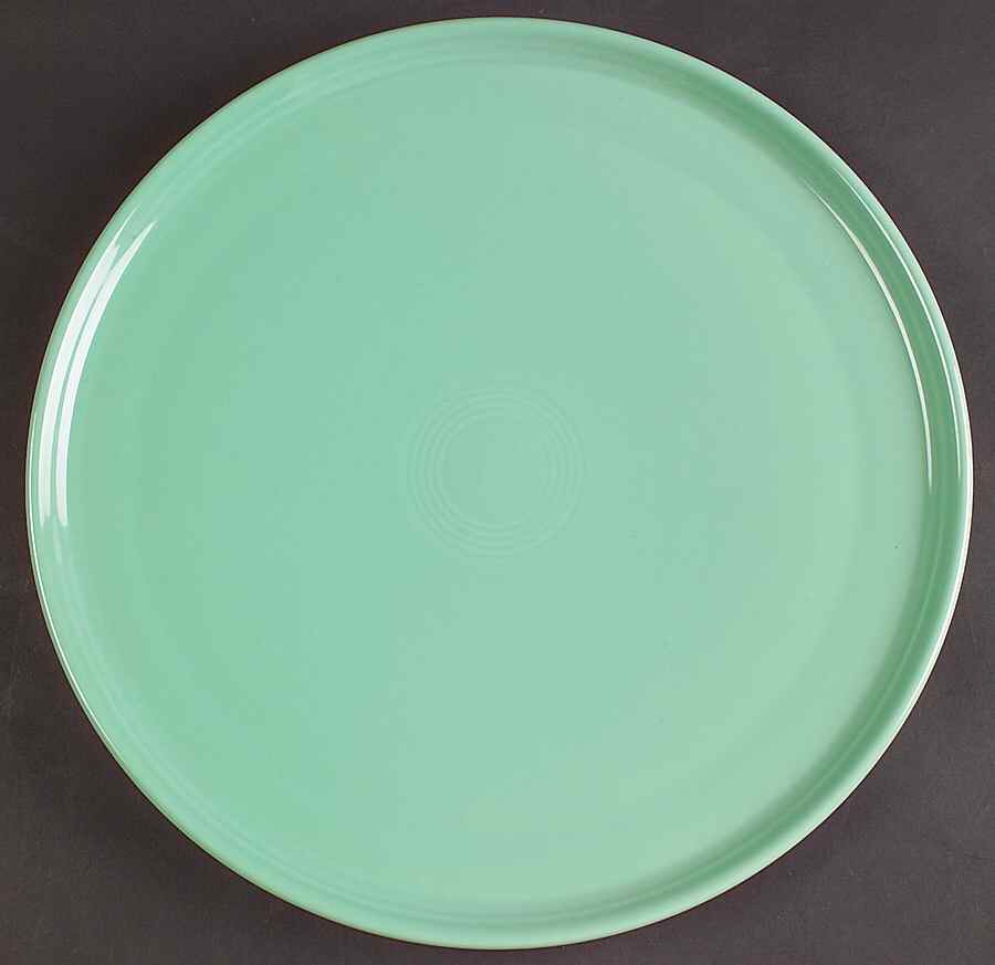 Fiesta Sea Mist Green (Intro 1989) 12" Pizza Tray by Homer Laughlin -1
