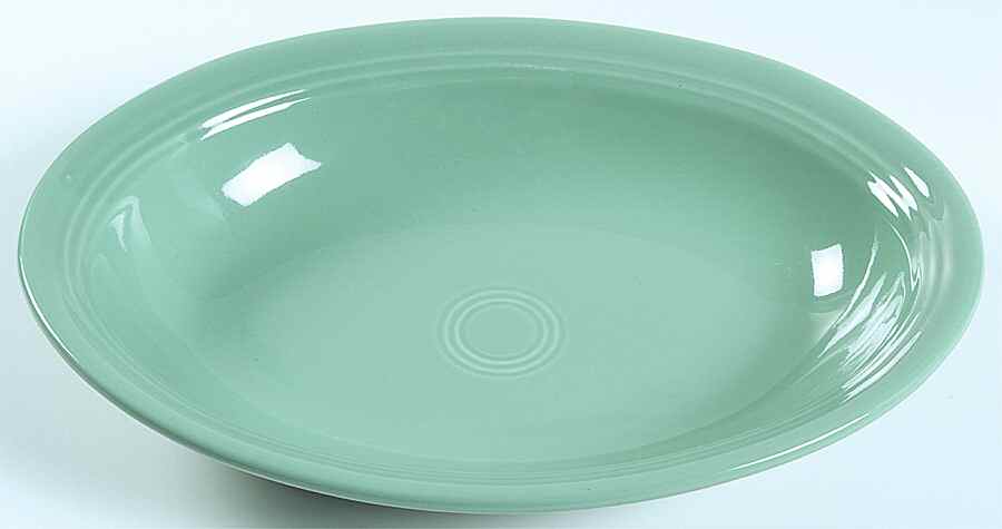 Fiesta Sea Mist Green (Intro 1989) 12" Oval Vegetable Bowl by Homer Laughlin -1