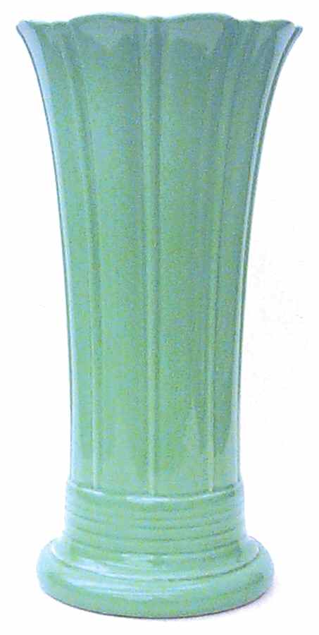 Fiesta Sea Mist Green (Intro 1989) 9" Flared Vase by Homer Laughlin -1