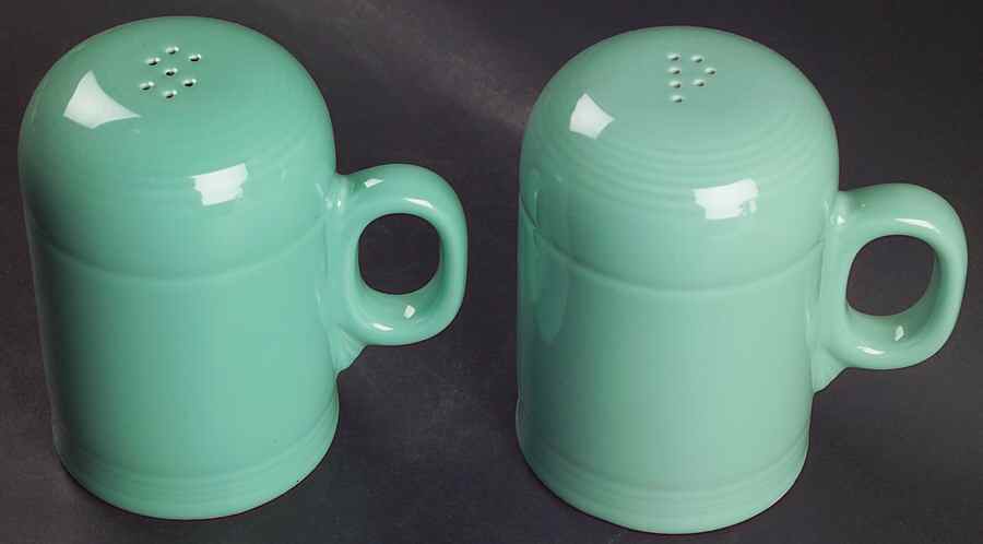Fiesta Sea Mist Green (Intro 1989) Stove Top Salt & Pepper Set by Homer Laughlin -1