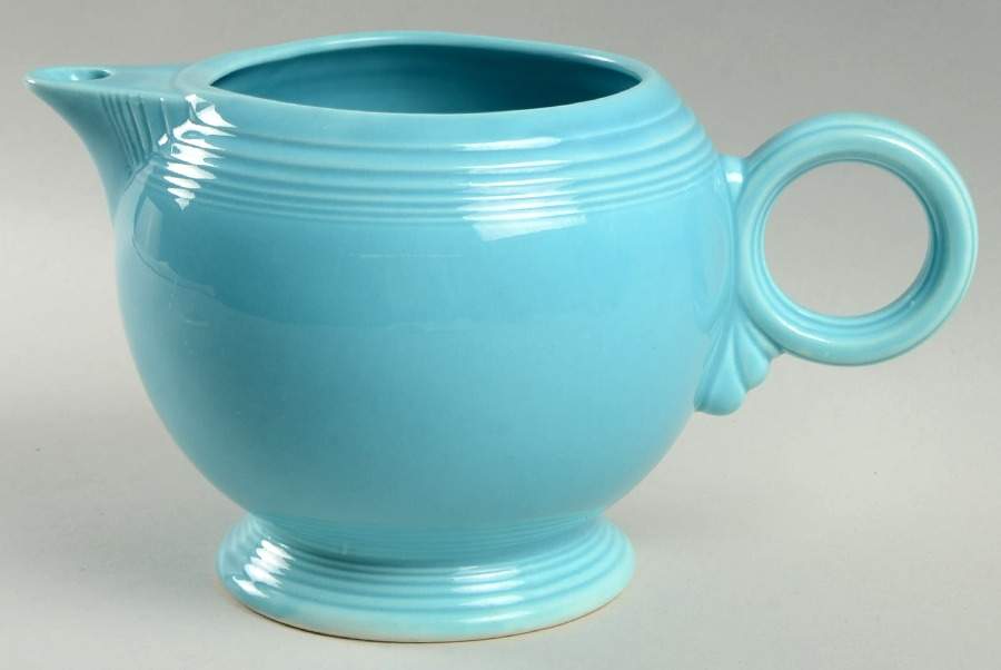 Fiesta Turquoise (Older) Large Teapot No Lid by Homer Laughlin -1