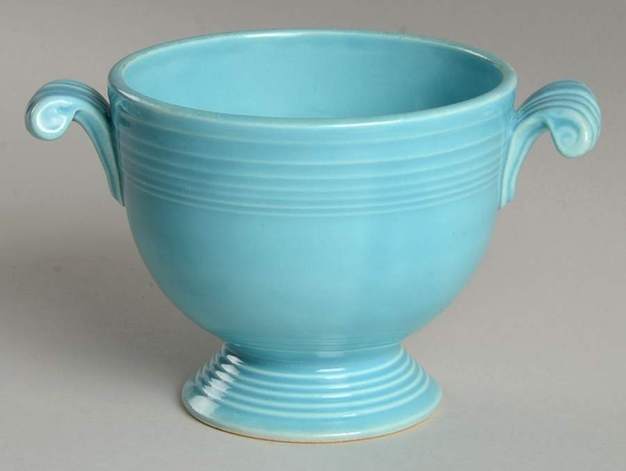 Fiesta Turquoise (Older) Sugar Bowl No Lid by Homer Laughlin -1
