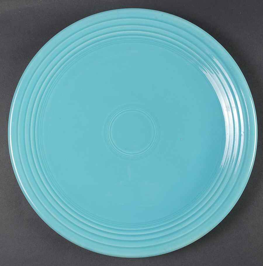Fiesta Turquoise (Older) 12" Chop Plate (Round Platter) by Homer Laughlin -1
