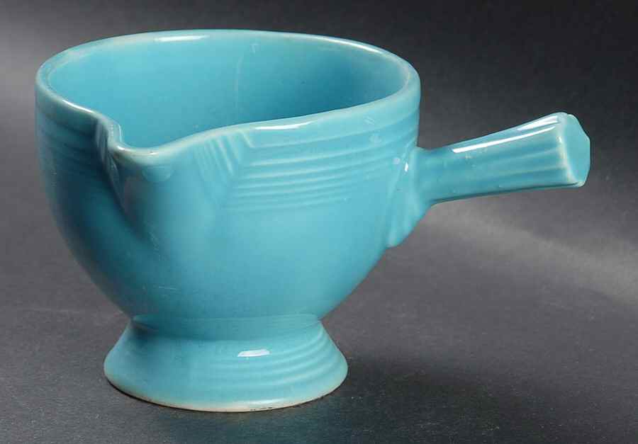 Fiesta Turquoise (Older) Stick Handle Creamer by Homer Laughlin -1