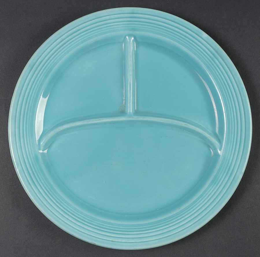 Fiesta Turquoise (Older) Grill Plate by Homer Laughlin -1