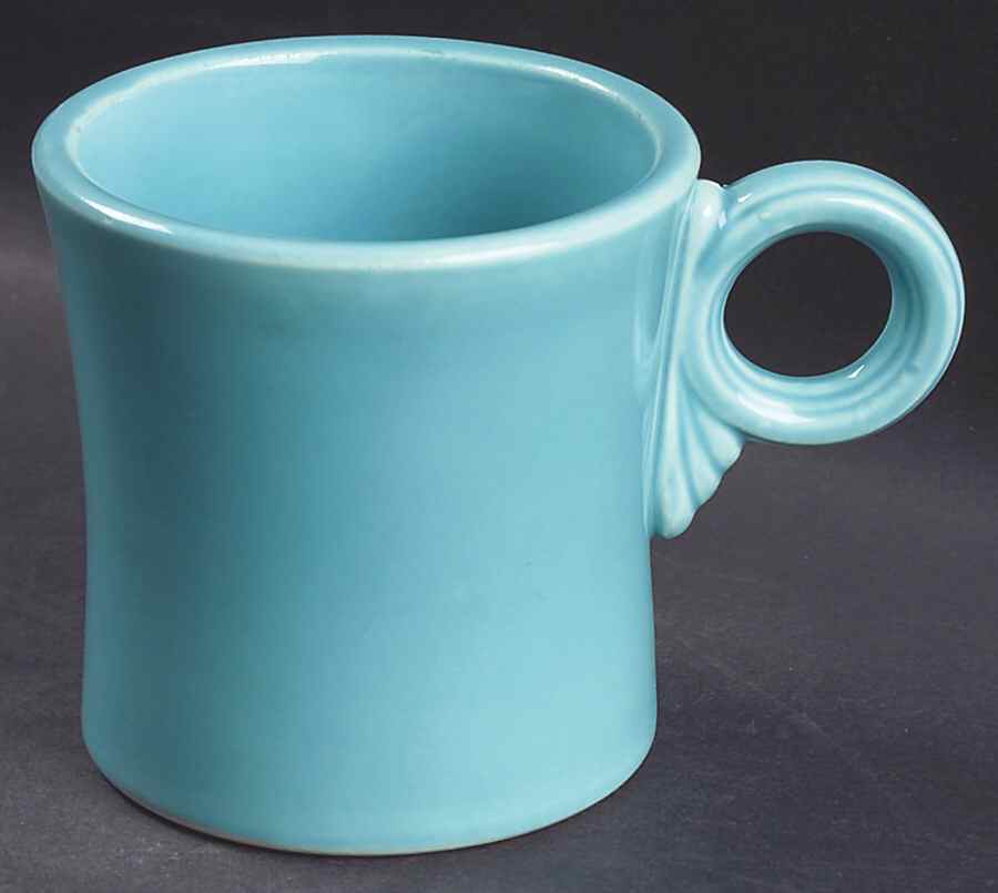Fiesta Turquoise (Older) Tom & Jerry Mug by Homer Laughlin -1