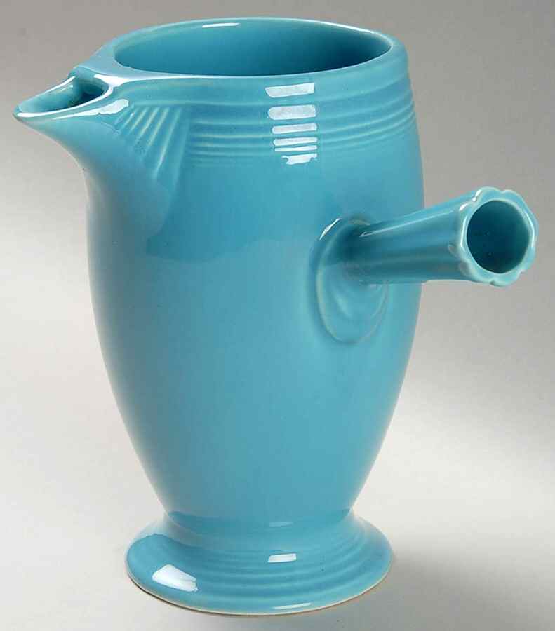 Fiesta Turquoise (Older) Mini Coffee Pot No Lid by Homer Laughlin -1