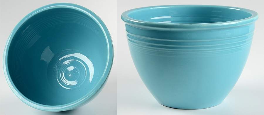 Fiesta Turquoise (Older) 7" Nested Mixing Bowl w/Center Interior Rings by Homer Laughlin -1