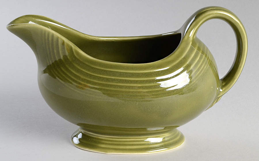 Fiesta Turf Green (Ironstone) Open Sauce Boat by Homer Laughlin -1