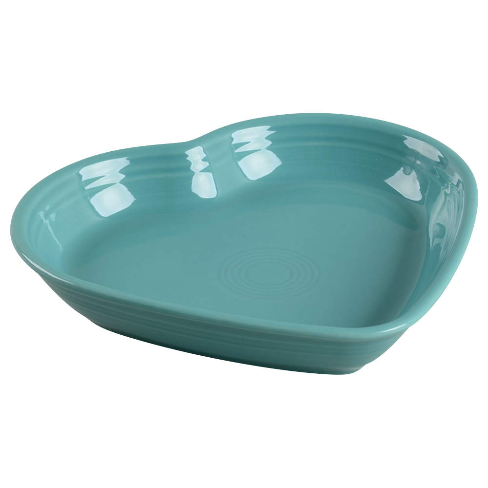 Fiesta Turquoise (Intro 1986) 9" Heart Shaped Bowl by Homer Laughlin -1