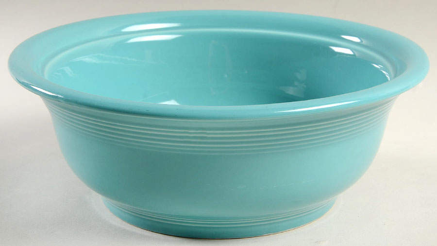 Fiesta Turquoise (Intro 1986) 9" Mixing Bowl by Homer Laughlin -1