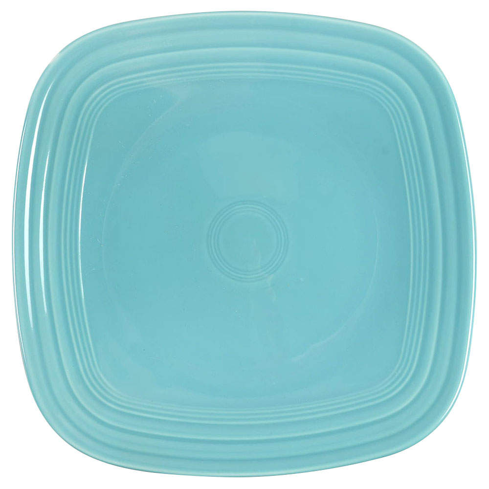 Fiesta Turquoise (Intro 1986) Square Dinner Plate by Homer Laughlin -1