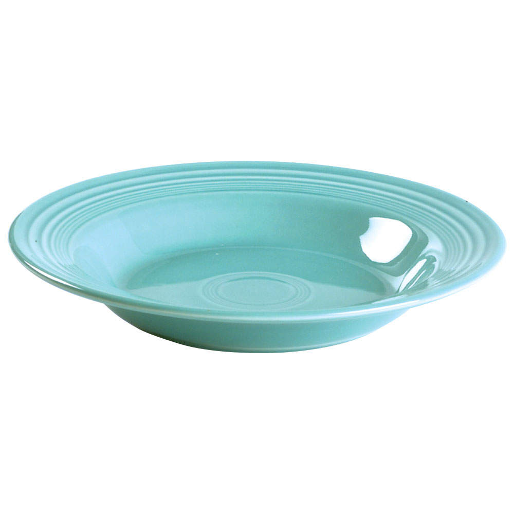 Fiesta Turquoise (Intro 1986) Large Rim Soup Bowl by Homer Laughlin -1
