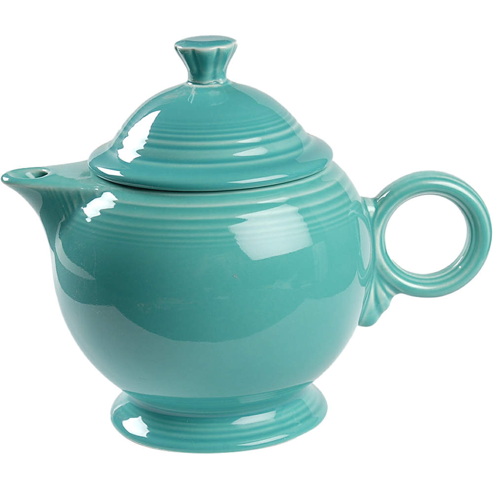 Fiesta Turquoise (Intro 1986) Teapot & Lid by Homer Laughlin -1