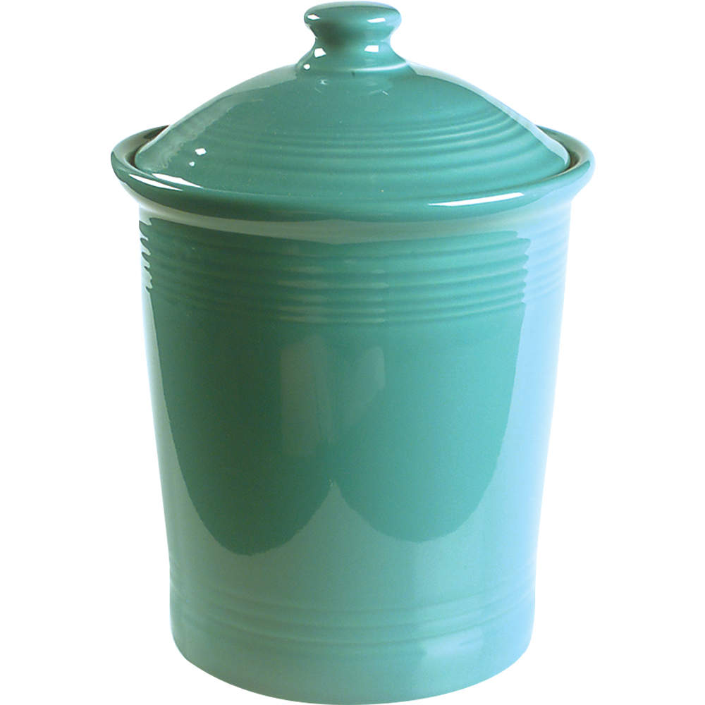 Fiesta Turquoise (Intro 1986) Large Canister & Lid by Homer Laughlin -1