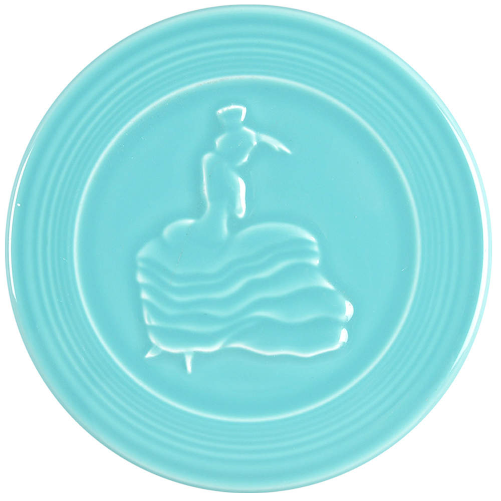 Fiesta Turquoise (Intro 1986) Trivet by Homer Laughlin -1