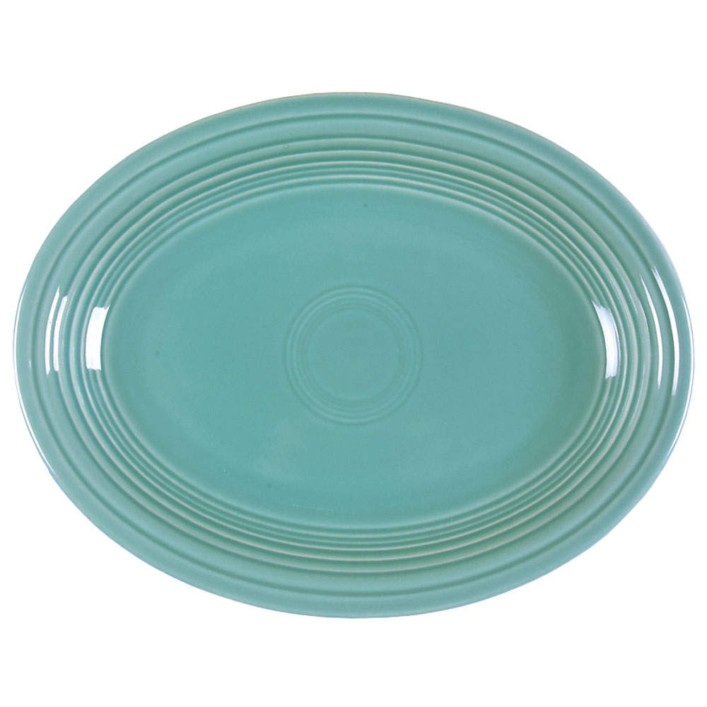 Fiesta Turquoise (Intro 1986) 11" Oval Serving Platter by Homer Laughlin -1