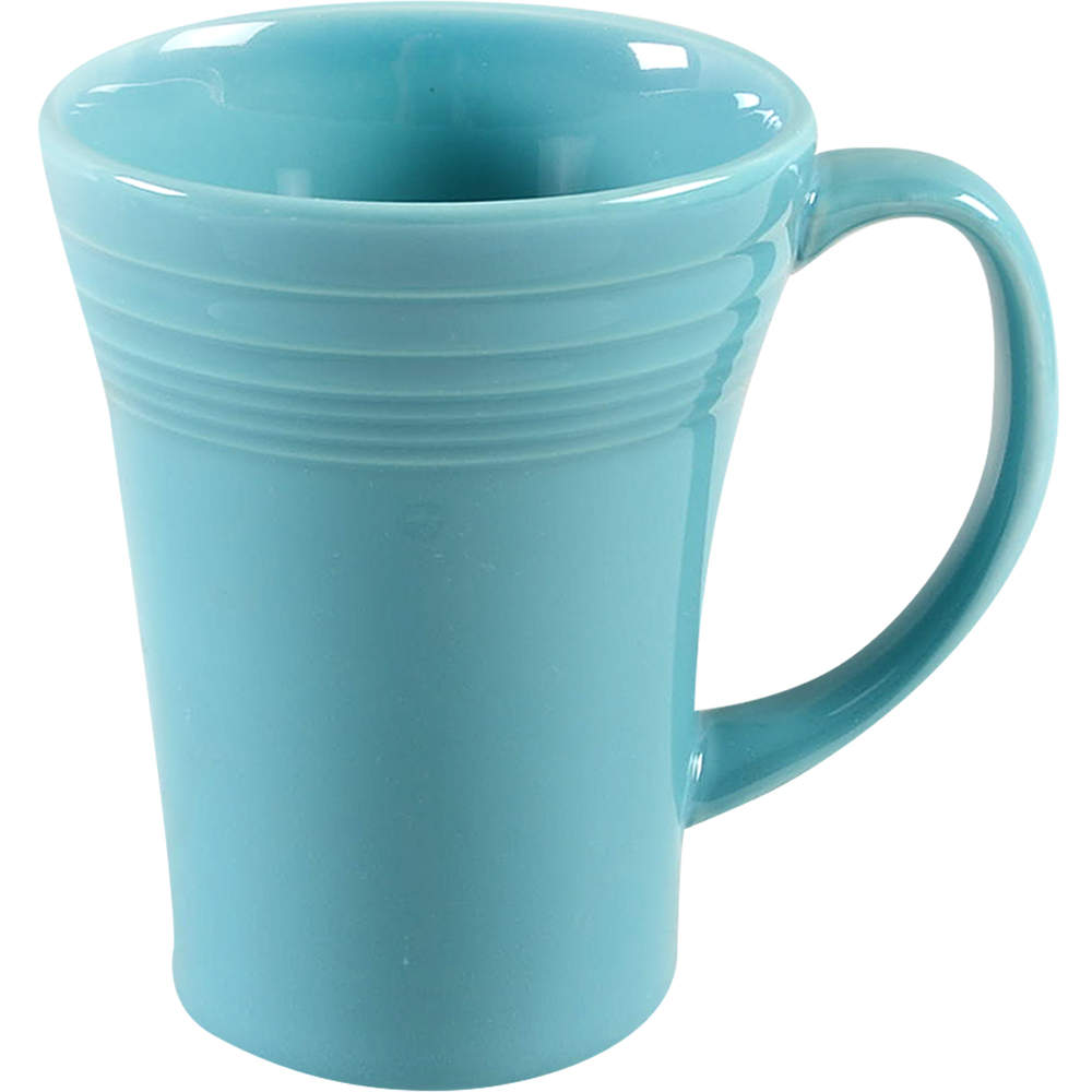 Fiesta Turquoise (Intro 1986) 16 Oz Bistro Latte Mug by Homer Laughlin -1