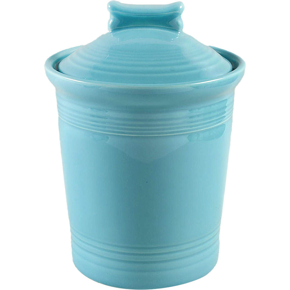 Fiesta Turquoise (Intro 1986) Dog Treats Holder/Jar & Lid by Homer Laughlin -1