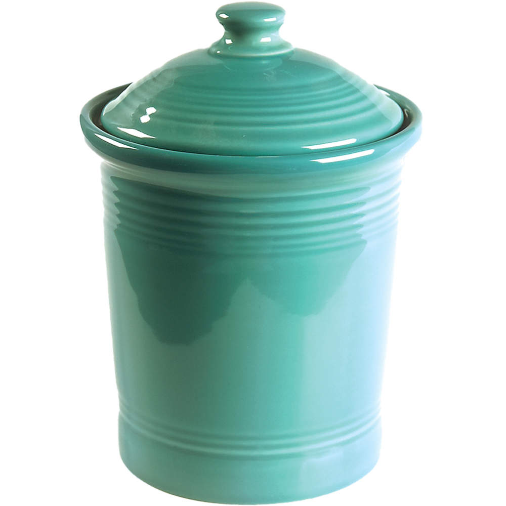 Fiesta Turquoise (Intro 1986) Small Canister & Lid by Homer Laughlin -1