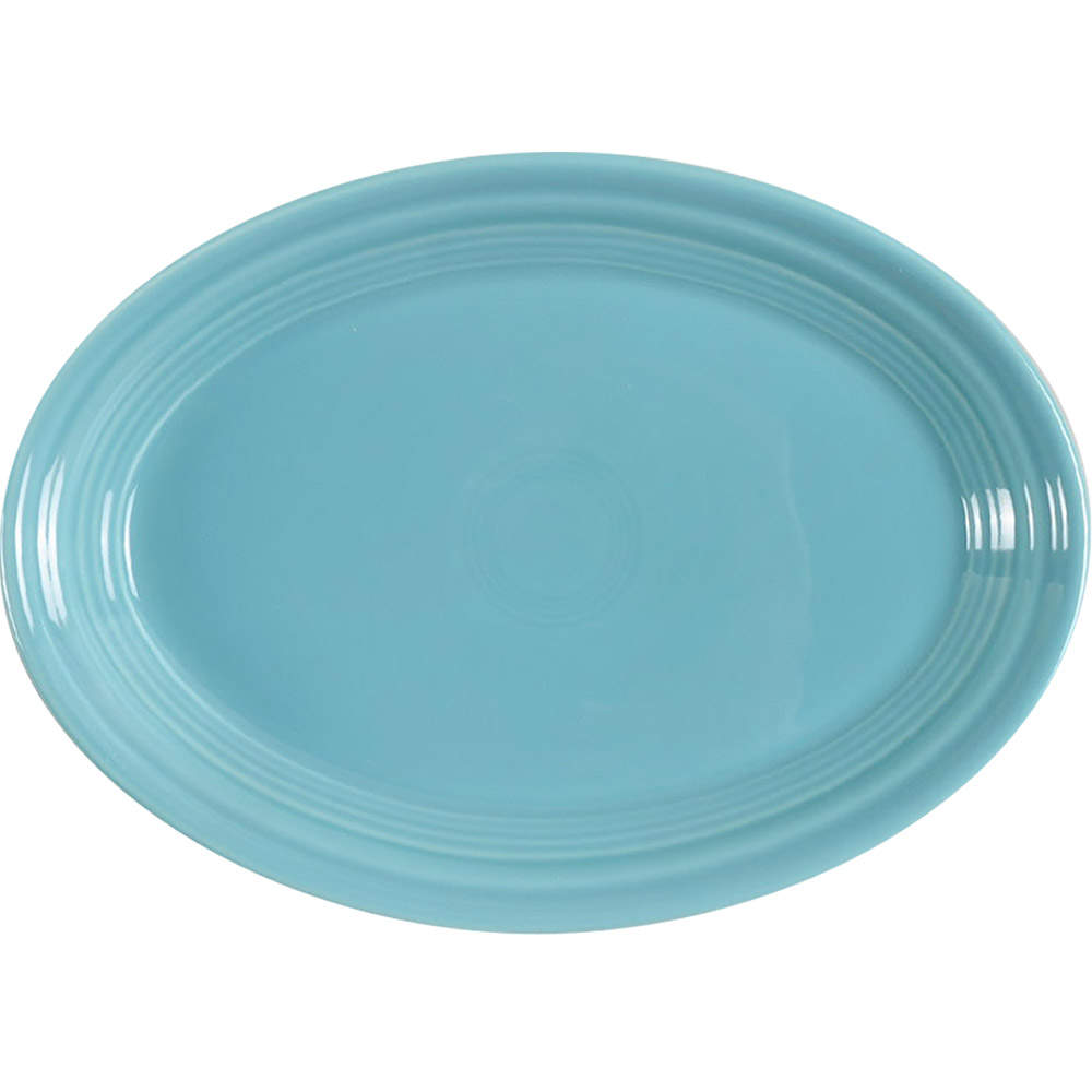 Fiesta Turquoise (Intro 1986) 9" Oval Serving Platter by Homer Laughlin -1