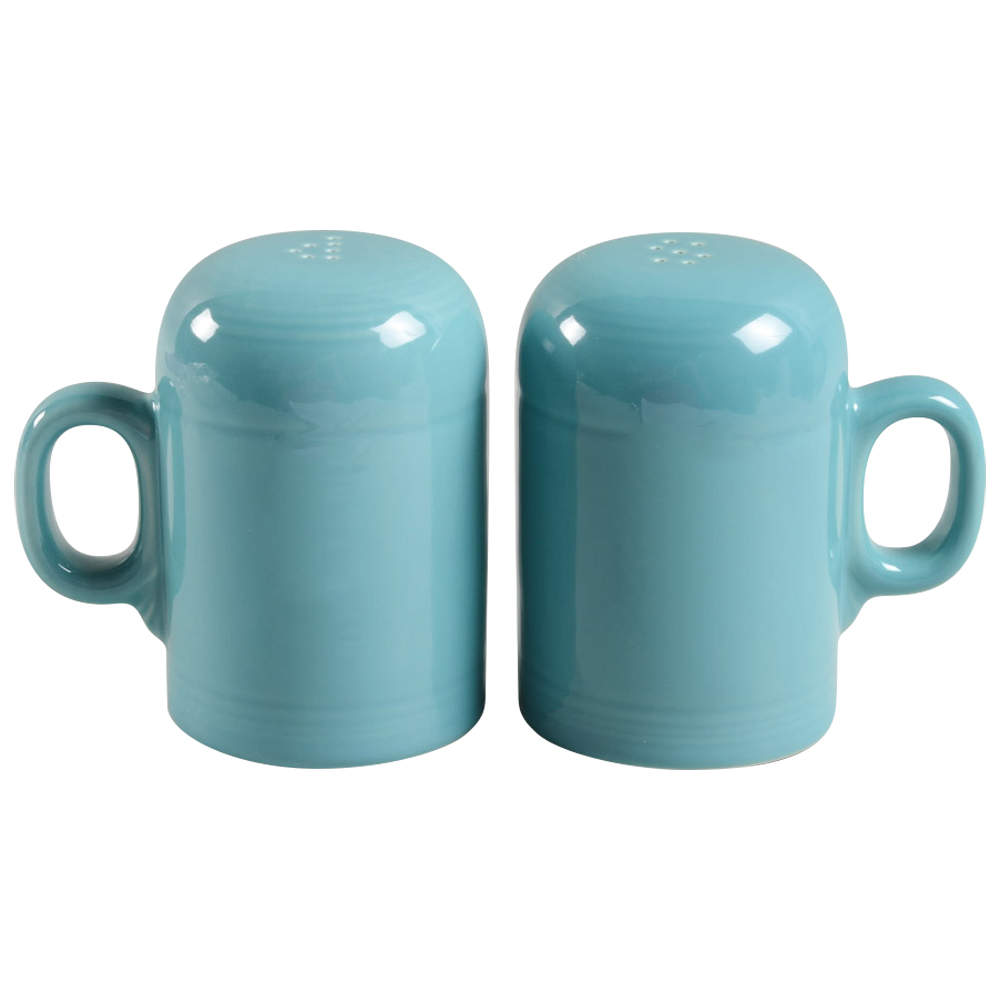 Fiesta Turquoise (Intro 1986) Stove Top Salt & Pepper Set by Homer Laughlin -1