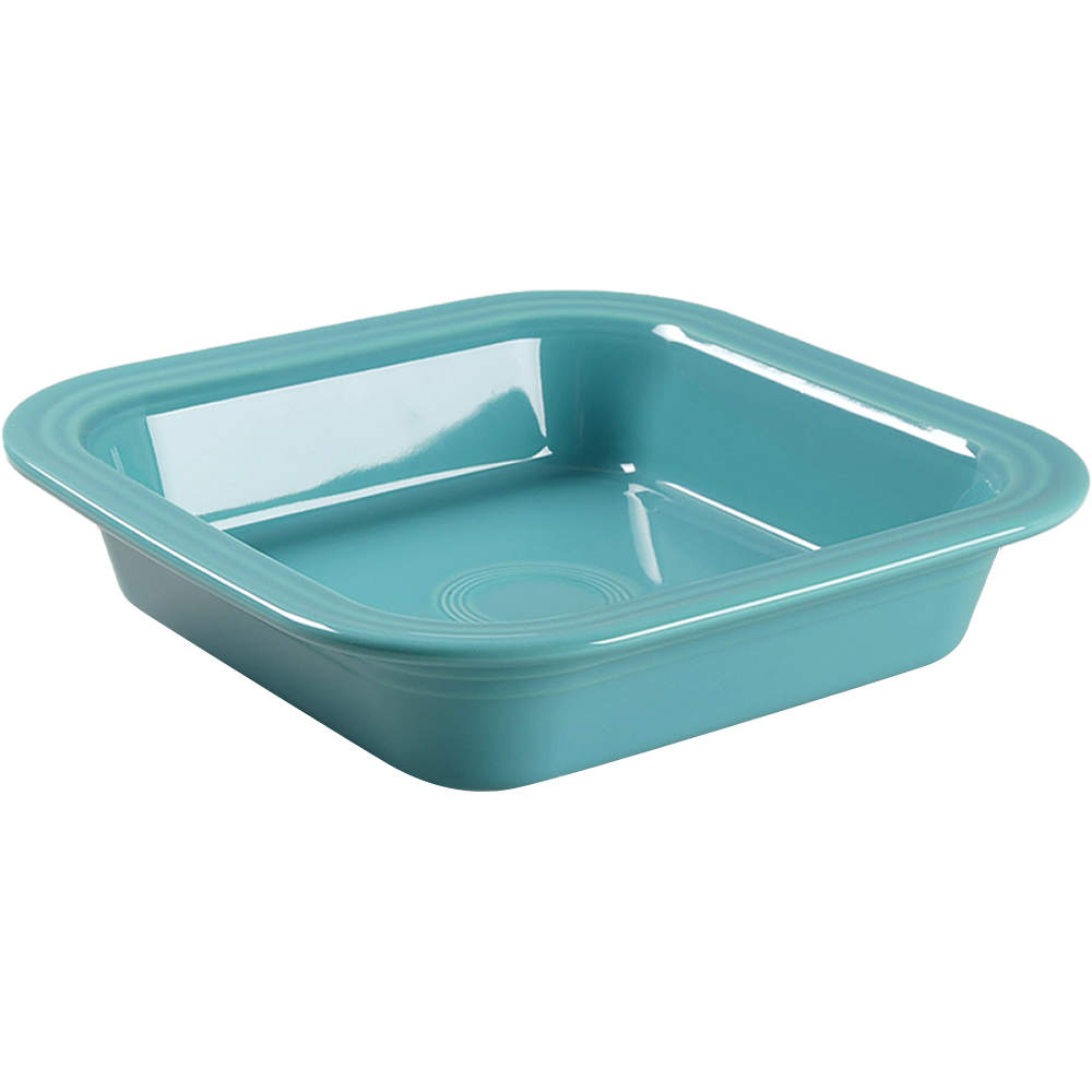 Fiesta Turquoise (Intro 1986) 10" Square Baker by Homer Laughlin -1