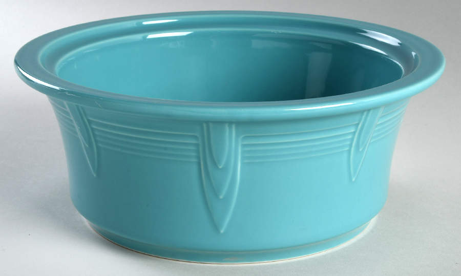 Fiesta Turquoise (Intro 1986) 2.5 Qt Round Covered Casserole No Lid by Homer Laughlin -1