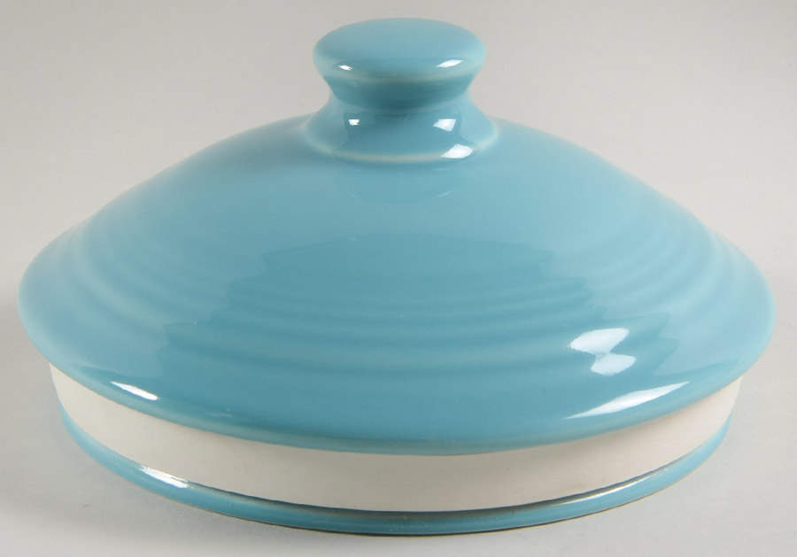 Fiesta Turquoise (Intro 1986) Lid for Large Canister by Homer Laughlin -1