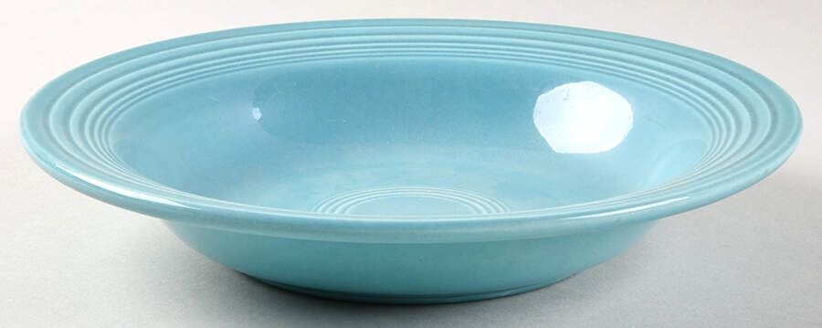 Fiesta Turquoise (Intro 1986) Rim Soup Bowl by Homer Laughlin -1