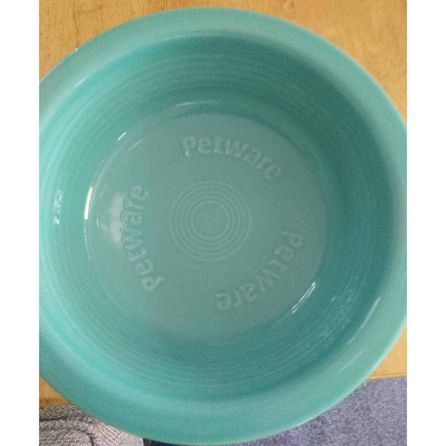 Fiesta Turquoise (Intro 1986) Pet Bowl by Homer Laughlin -1