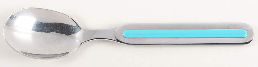 Fiesta Turquoise (Intro 1986) Oval Place Soup Spoon by Homer Laughlin -1