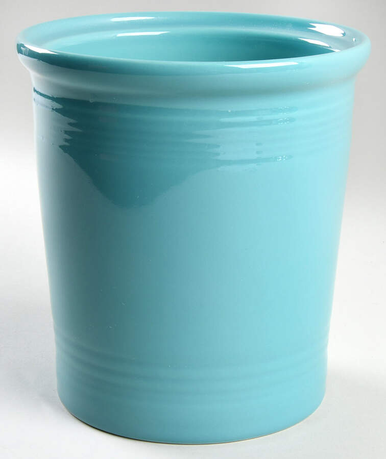 Fiesta Turquoise (Intro 1986) Medium Canister No Lid by Homer Laughlin -1