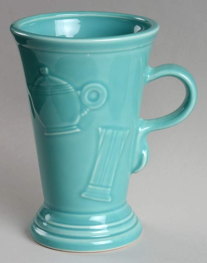 Fiesta Turquoise (Intro 1986) Pedestal Mug by Homer Laughlin -1