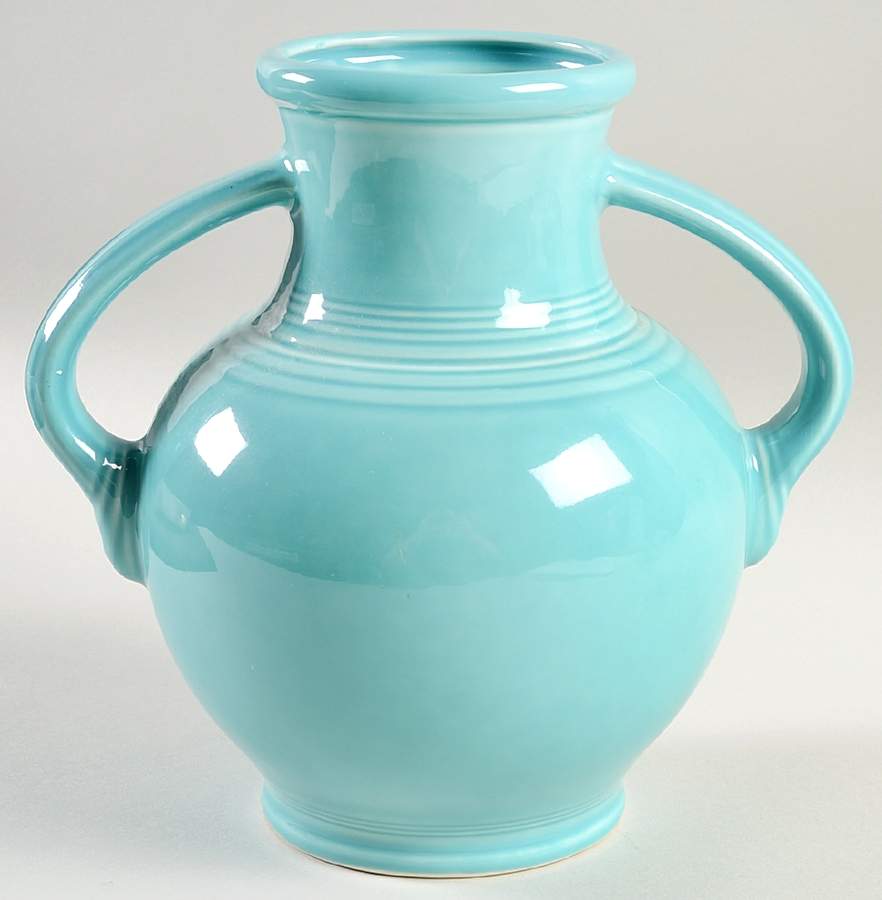 Fiesta Turquoise (Intro 1986) 8" Vase by Homer Laughlin -1