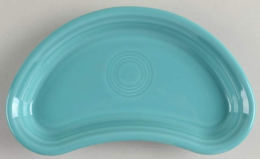 Fiesta Turquoise (Intro 1986) Bistro Crescent Salad Plate by Homer Laughlin -1