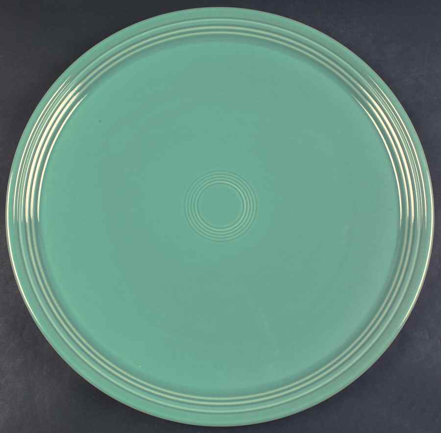 Fiesta Turquoise (Intro 1986) 15" Pizza Tray by Homer Laughlin -1