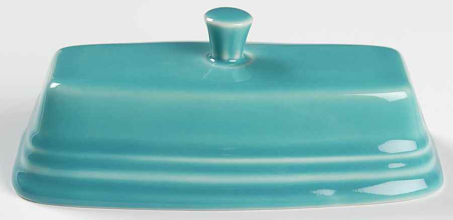 Fiesta Turquoise (Intro 1986) Lid for 1/4 Lb Butter by Homer Laughlin -1