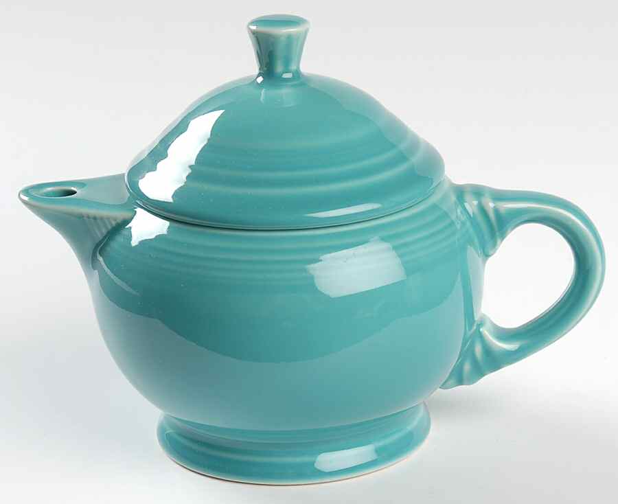 Fiesta Turquoise (Intro 1986) Small Teapot & Lid by Homer Laughlin -1