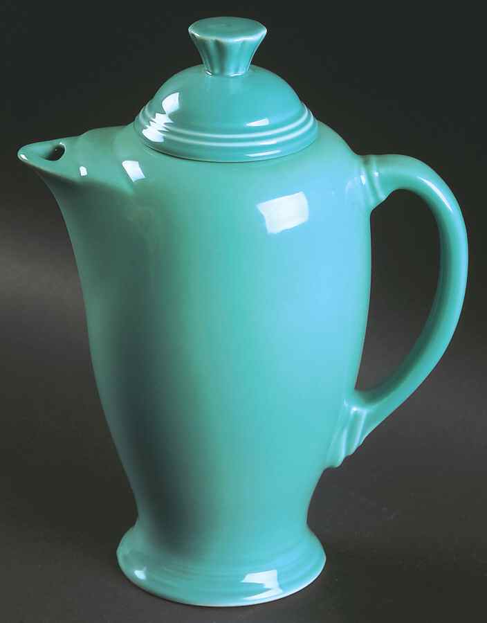 Fiesta Turquoise (Intro 1986) Coffee Pot & Lid by Homer Laughlin -1