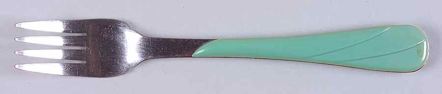 Fiesta Turquoise (Intro 1986) Individual Salad Fork by Homer Laughlin -1