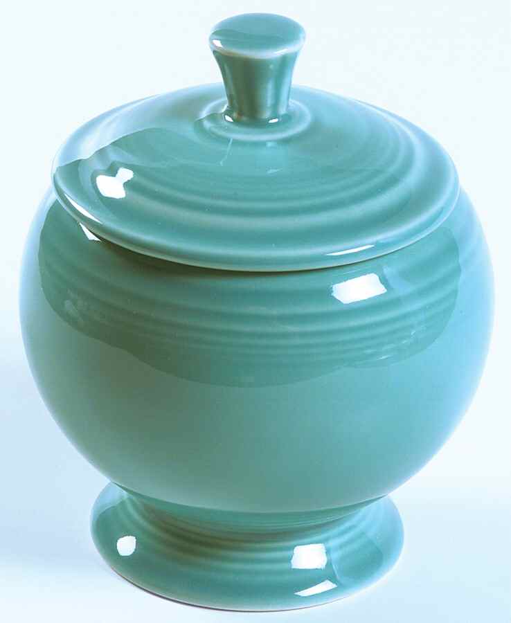 Fiesta Turquoise (Intro 1986) Individual Sugar Bowl & Lid by Homer Laughlin -1