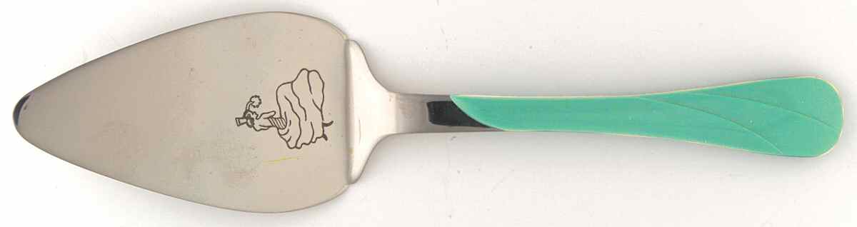 Fiesta Turquoise (Intro 1986) Pie Server with Stainless Blade by Homer Laughlin -1