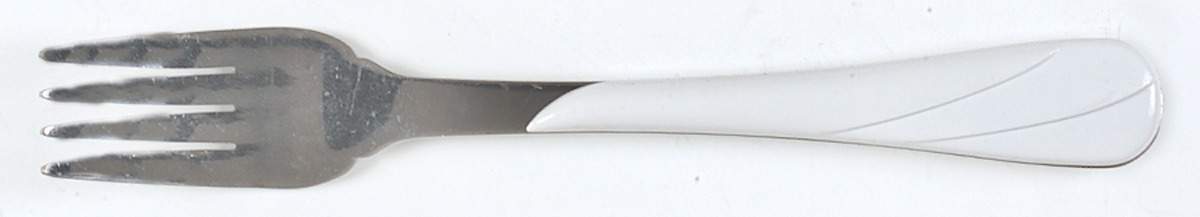 Fiesta White (Intro 1986) Individual Salad Fork by Homer Laughlin -1