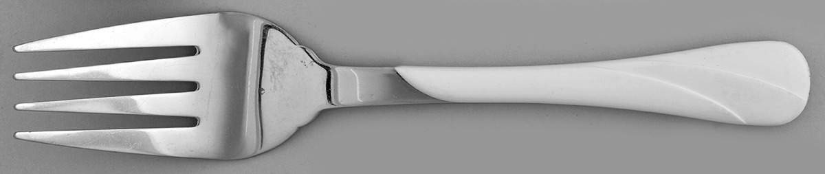 Fiesta White (Intro 1986) Cold Meat Fork by Homer Laughlin -1