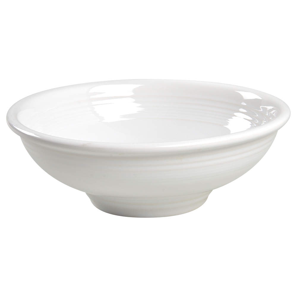 Fiesta White (Intro 1986) Pedestal Bowl by Homer Laughlin -1