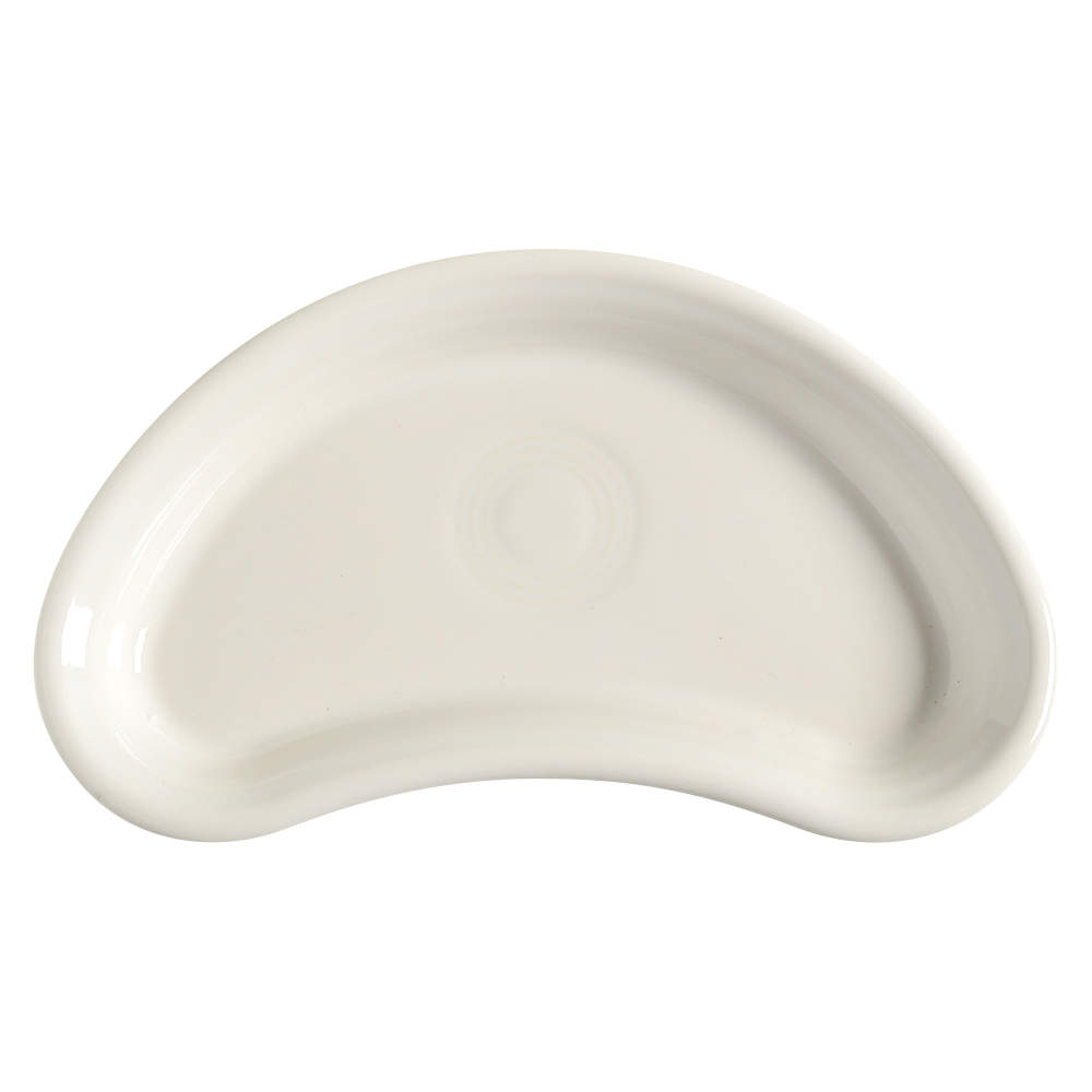 Fiesta White (Intro 1986) Bistro Crescent Salad Plate by Homer Laughlin -1