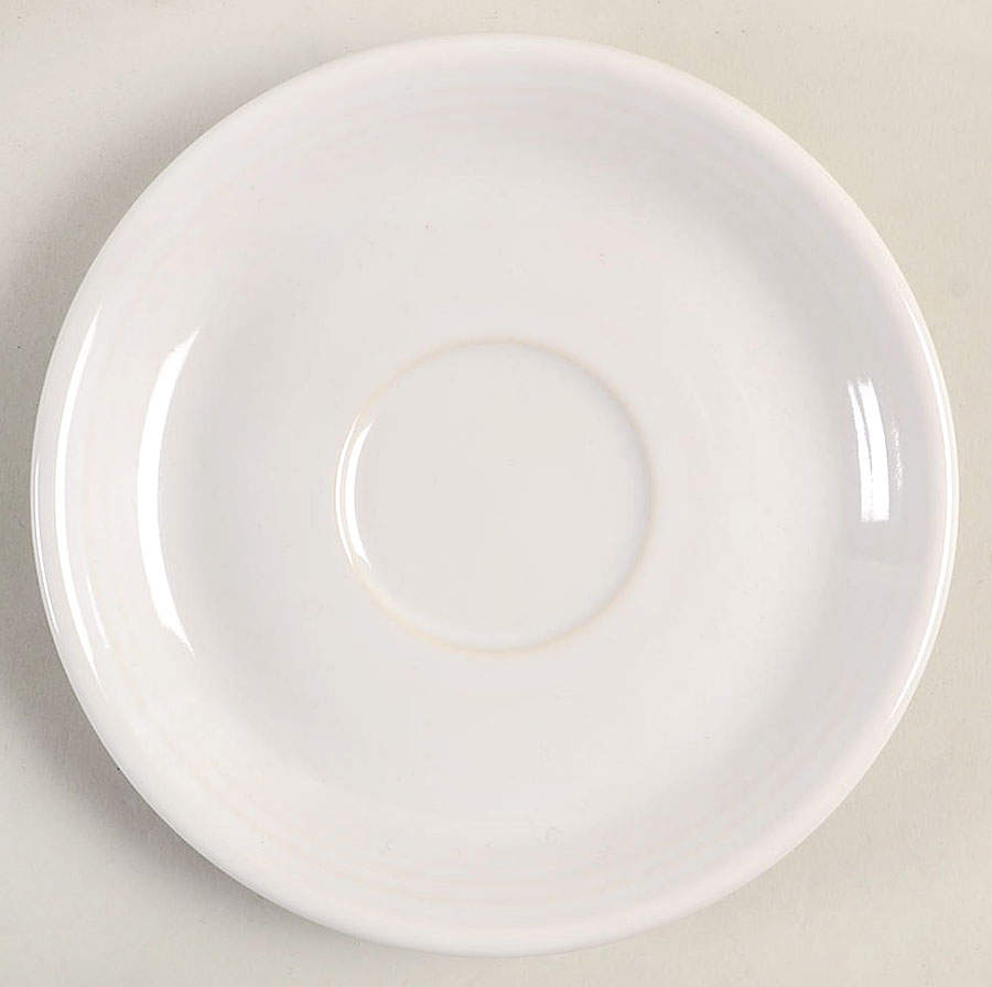Fiesta White (Intro 1986) Saucer by Homer Laughlin -1
